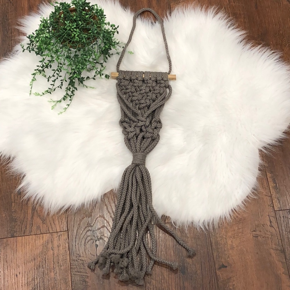 Handmade Taupe Macramé Wall Hanging - Home Accents Decor